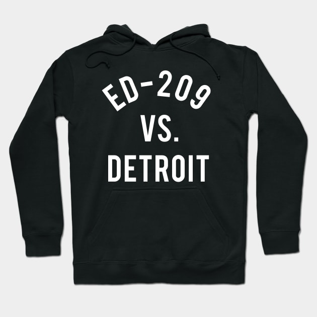 ED-209 vs Detroit Hoodie by PopCultureShirts